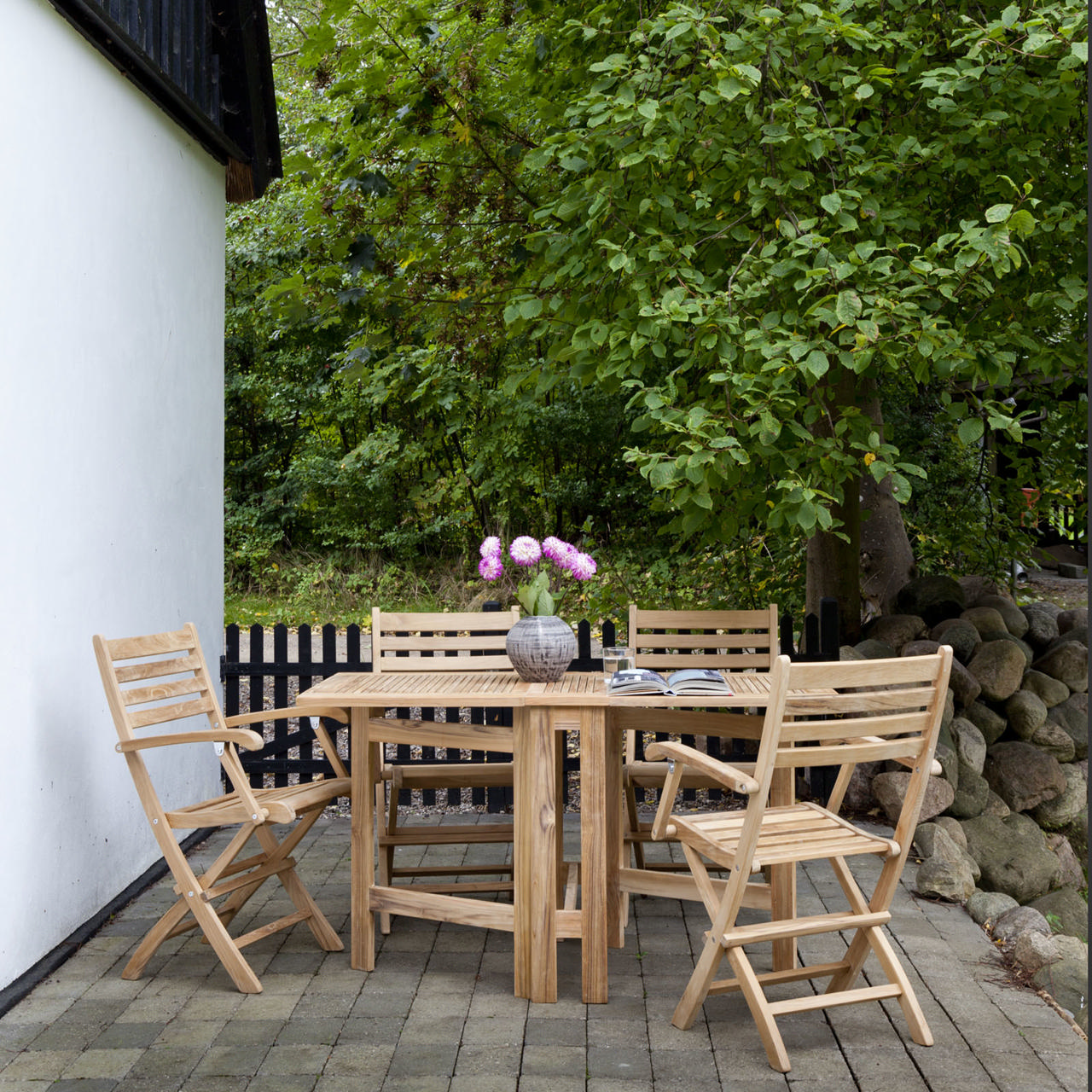 Butterfly & York - Drop-Leaf Table & Four Chairs - Teak