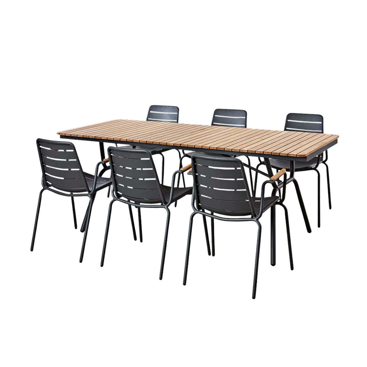 Parc Set - Table & Six Chairs - Anthracite