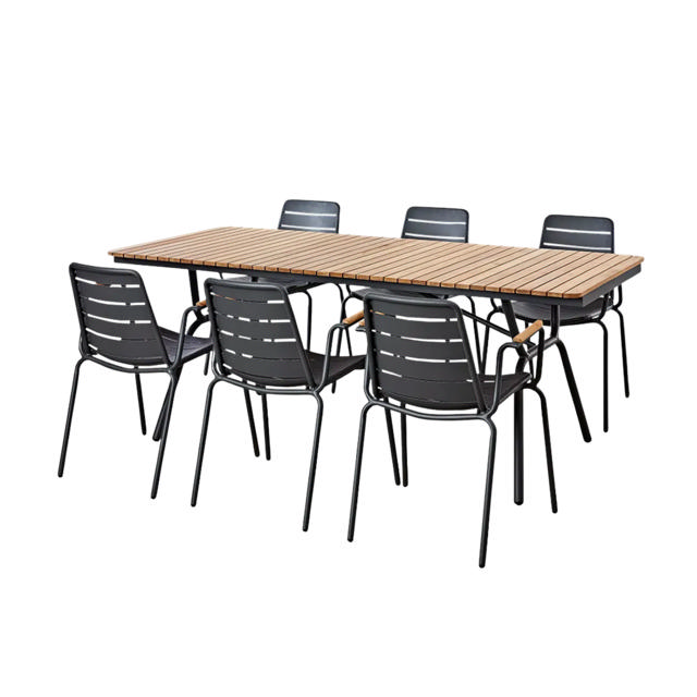 Parc Set - Table & Six Chairs - Anthracite