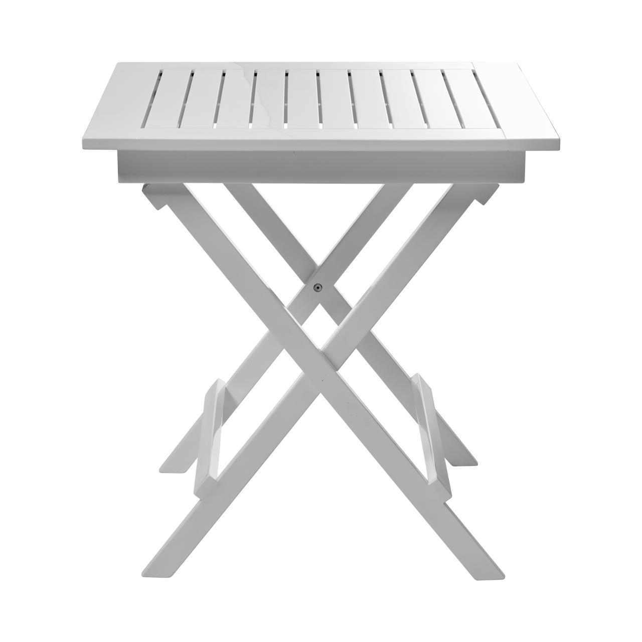 York Folding Table - White