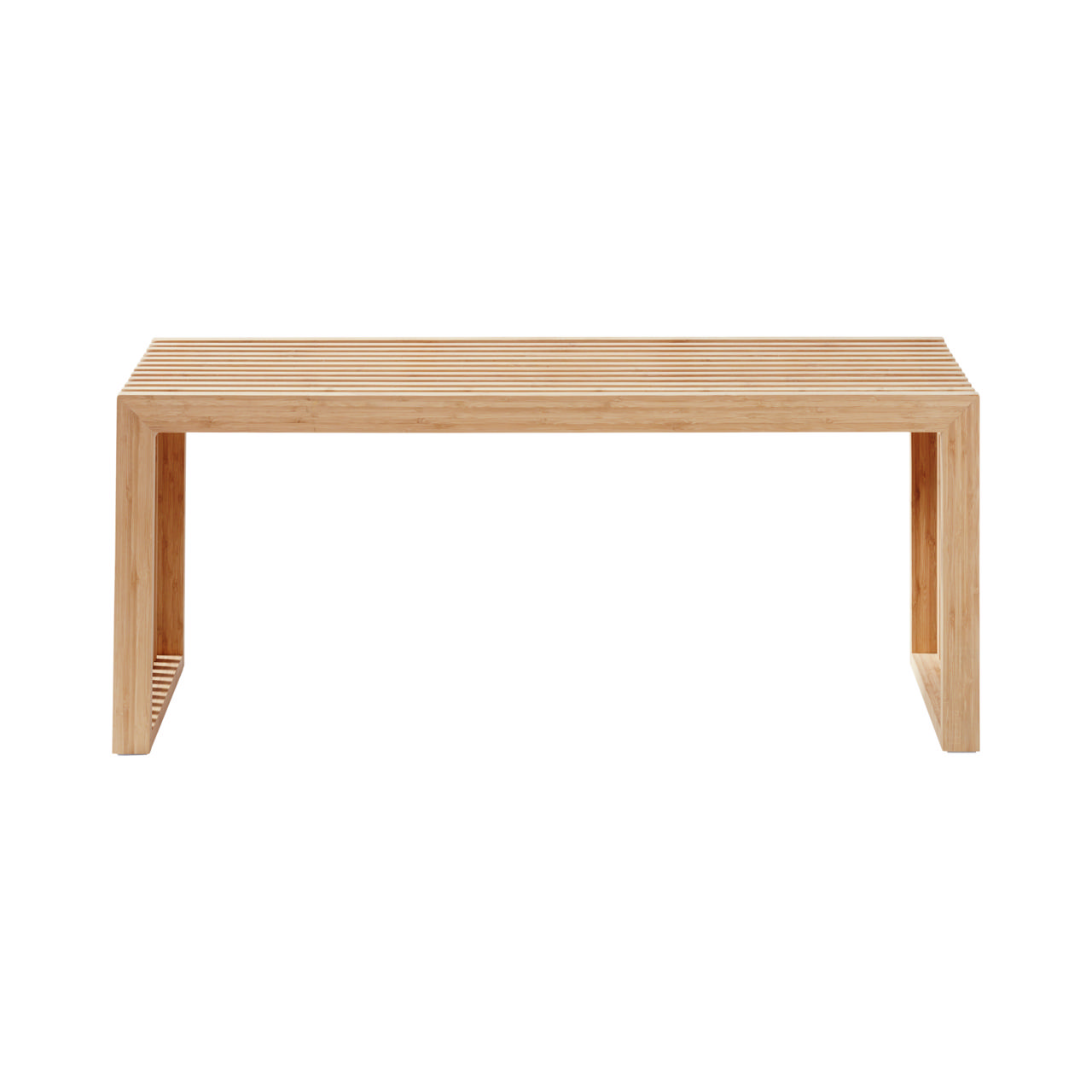 Rib Three-Seater Bench - Bamboo