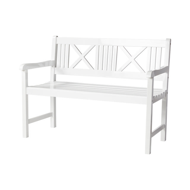 Rosenborg Two-Seater Bench - White