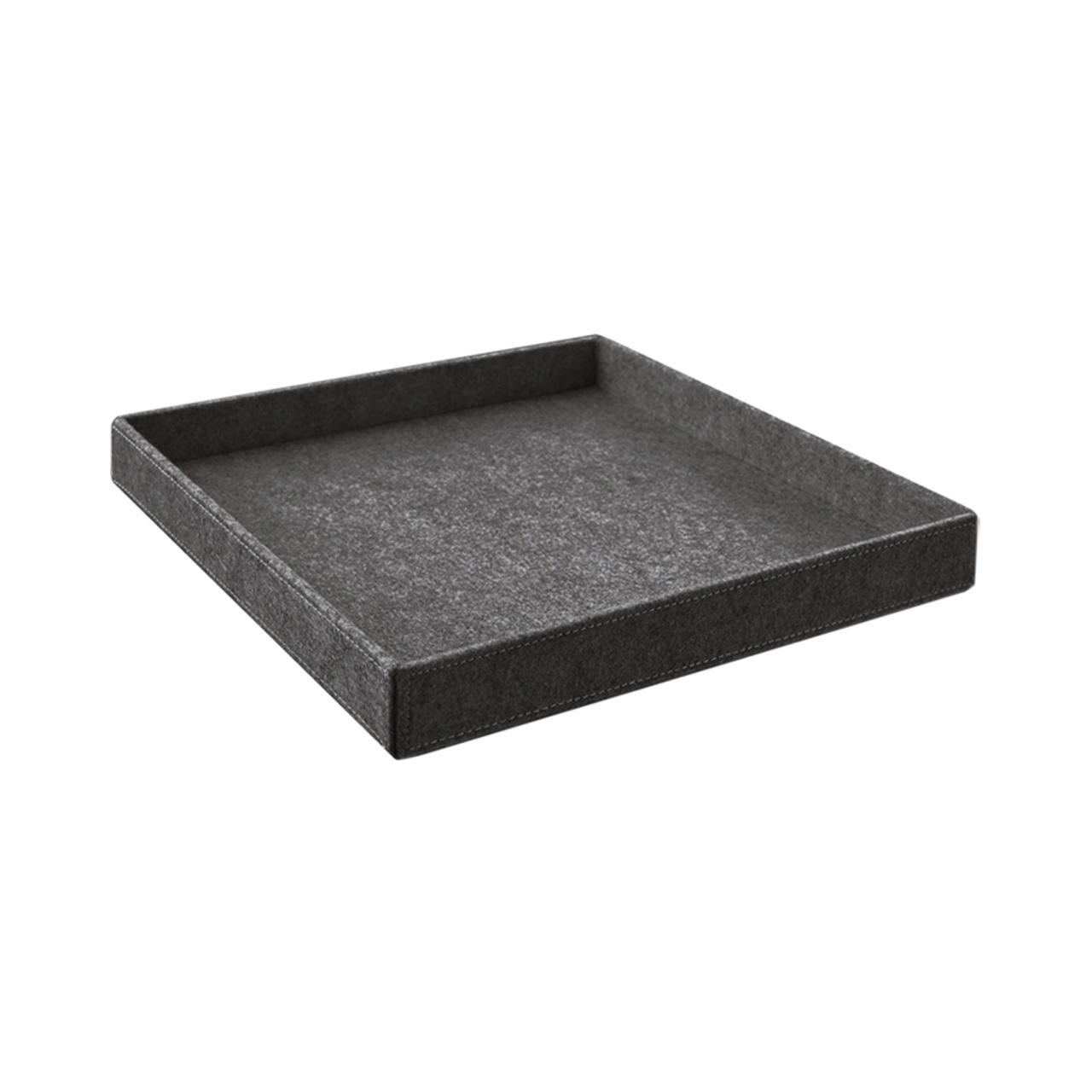 Lid for shelf box, dark grey felt