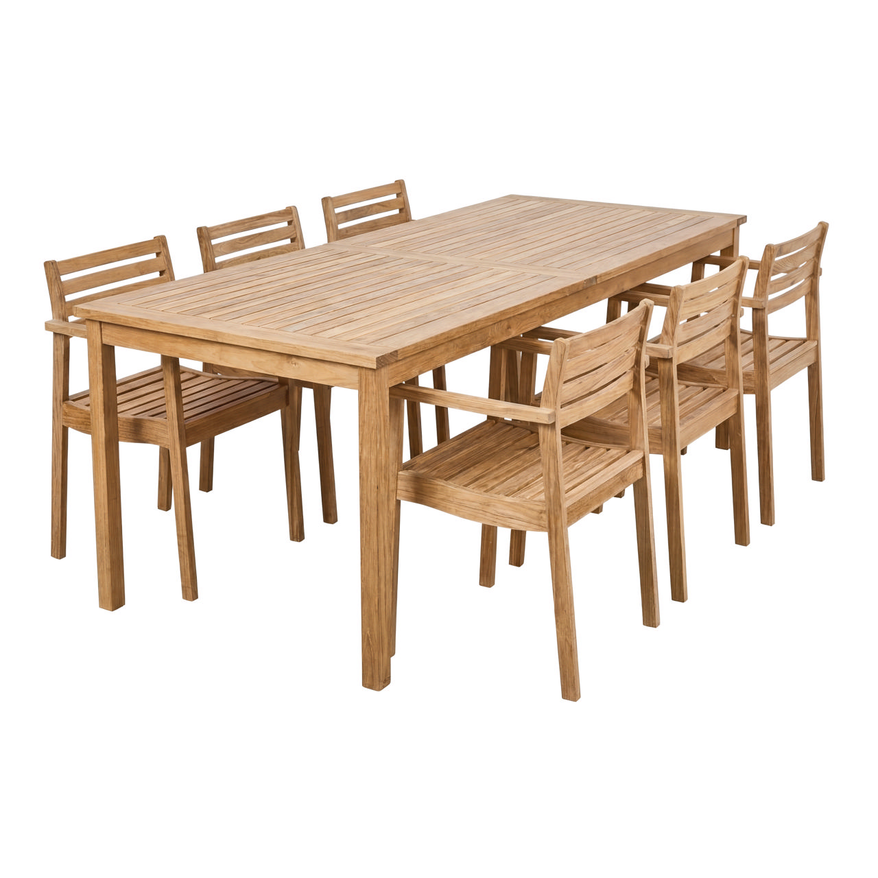 Rosenholm Set - Six Chairs & Table - Teak