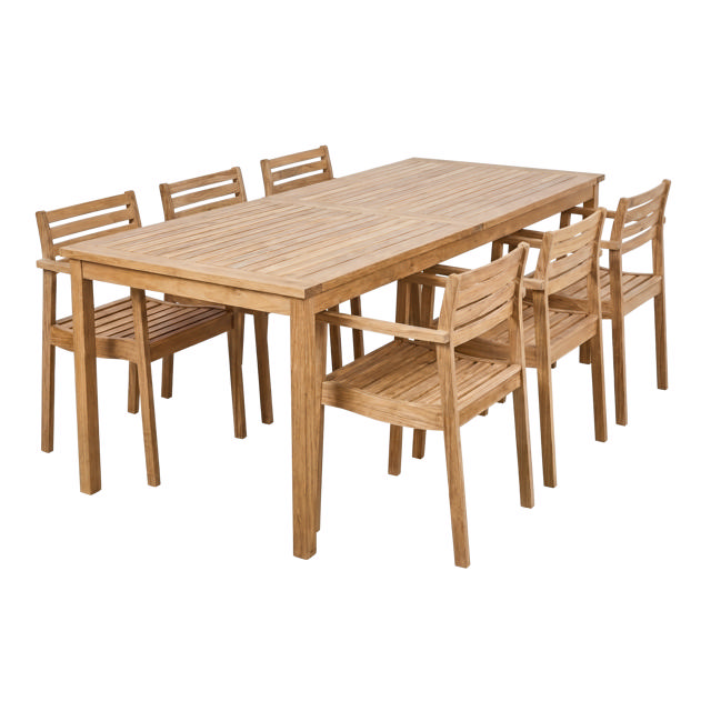 Rosenholm Set - Six Chairs & Table - Teak