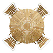 Ellen Set - 110 cm Table & Four Chairs - White