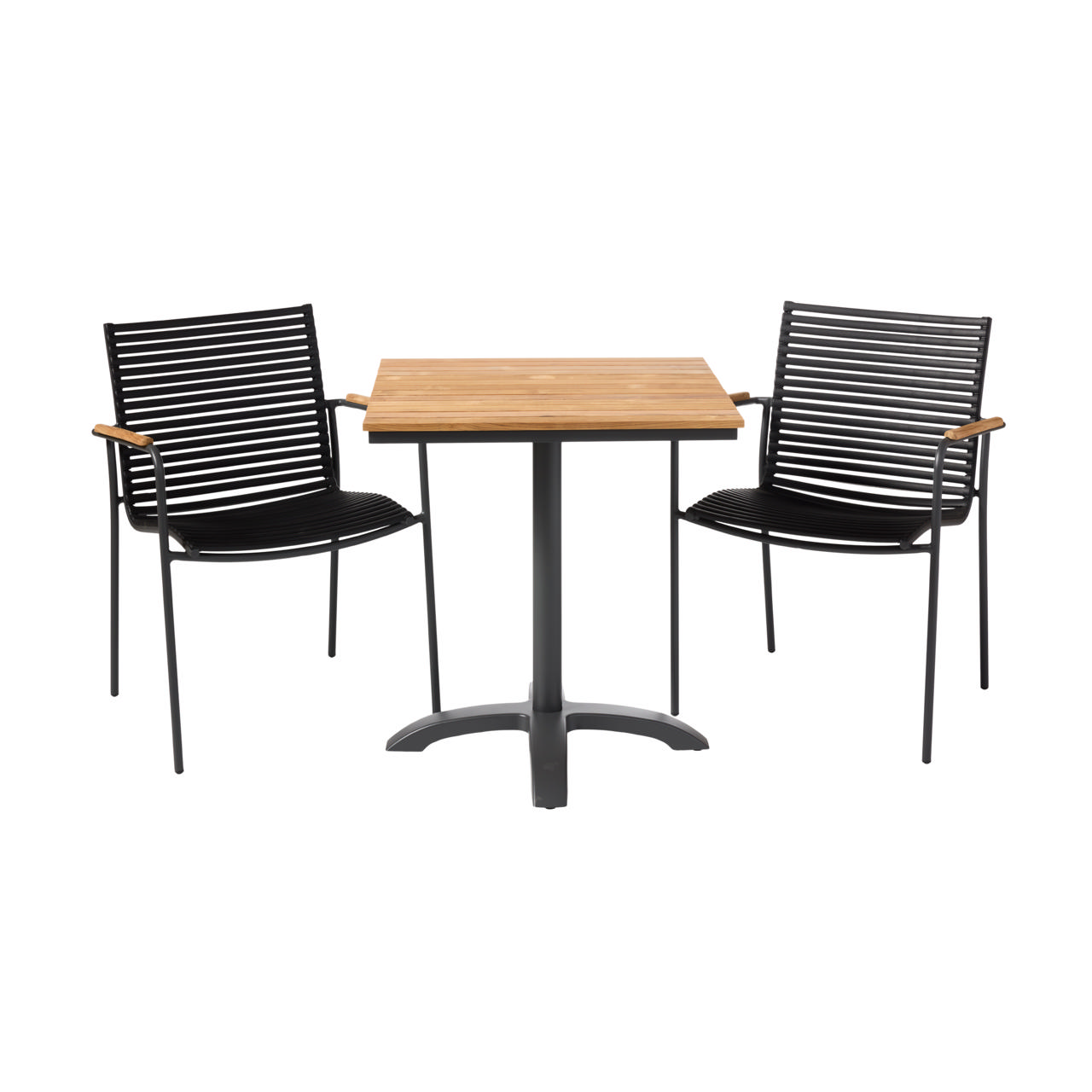 Mood Classic Set - Café Table & Two Chairs - Anthracite