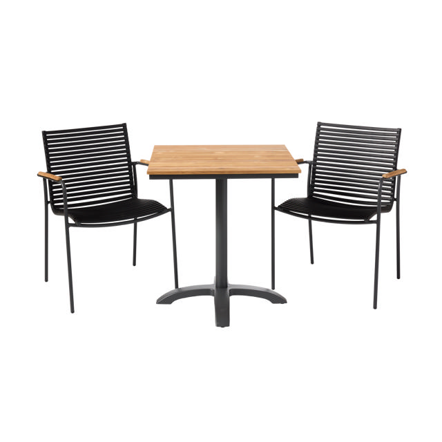 Mood Classic Set - Café Table & Two Chairs - Anthracite