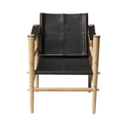 Noble Safari Chair - Bamboo & Black Leather