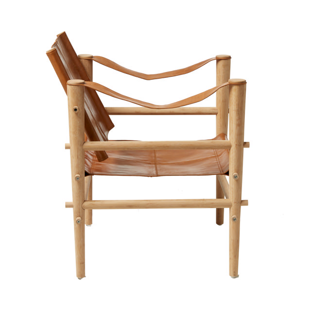 Noble Safari Chair - Bamboo & Light Brown Leather
