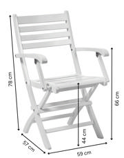 York Folding Chair - White