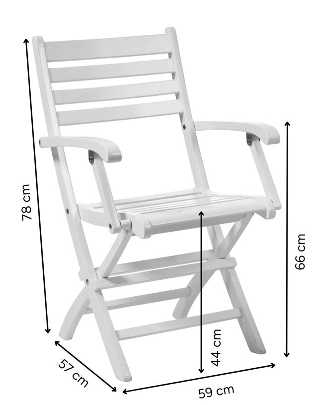 York Folding Chair - White