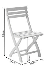 Clarish Folding Chair - White