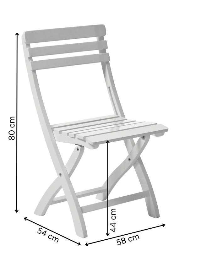 Clarish Folding Chair - White