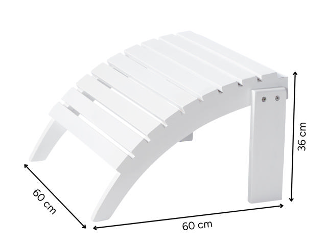 Adirondack Footstool - White