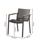 Mood Square Chair with Low Back - Anthracite