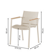 MOOD Square Chair with Low Back - Sandy Grey