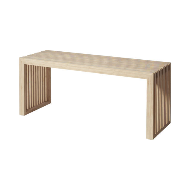 Rib Three-Seater Bench - Bamboo