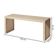 Rib Three-Seater Bench - Bamboo