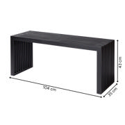 Rib Three-Seater Bench - Black