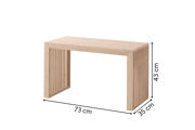 Rib Two-Seater Bench - Bamboo