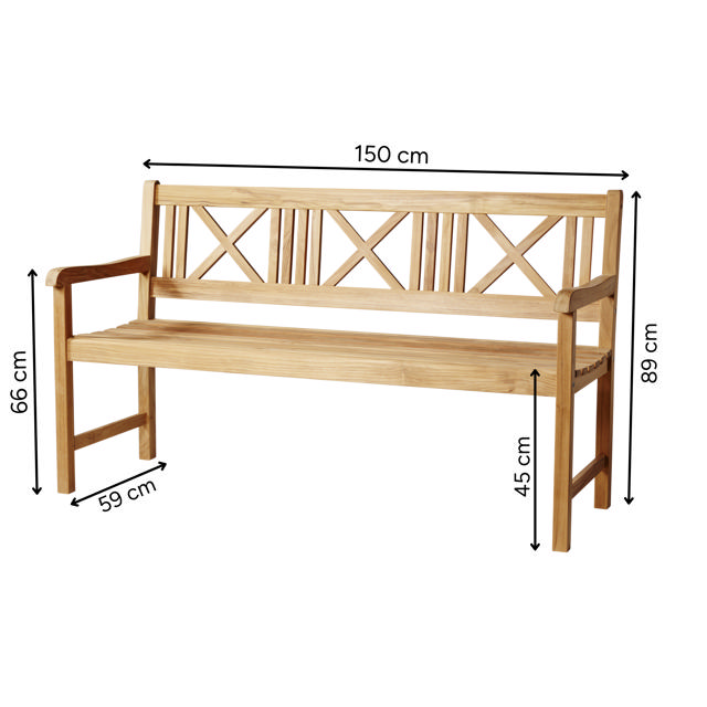 Rosenborg Three-Seater Bench - Teak