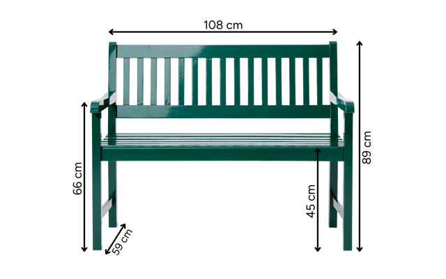 Brighton Bench Two-Seater - Green