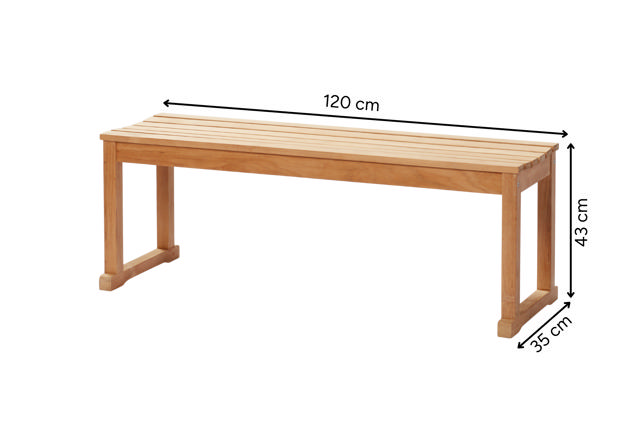 Vega Two-seater Bench - Teak
