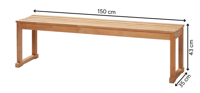 Vega Three-seater Bench - Teak