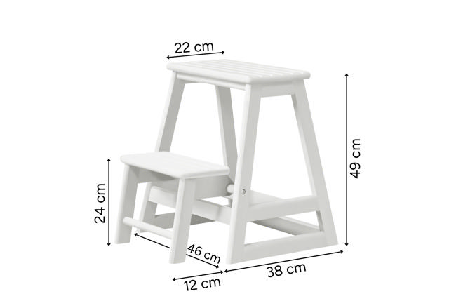 Skala Step Stool - White