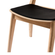 Elvo Leather Cushion - Black