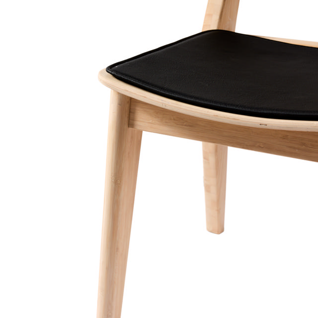 Elvo Leather Cushion - Black