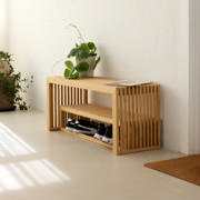 Rib Multifunctional Bench with Storage - Bamboo
