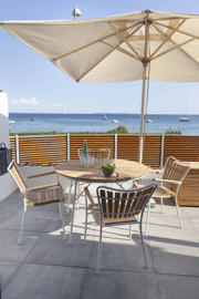 Ellen Set - 110 cm Table & Four Chairs - White