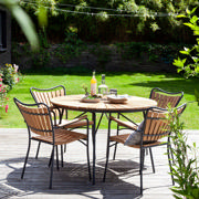 Ellen Set - 110 cm Table & Four Chairs - Anthracite