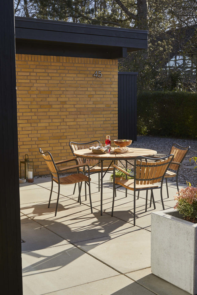 Ellen Set - 110 cm Table & Four Chairs - Anthracite