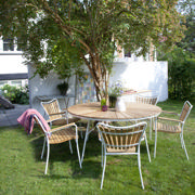 Ellen Set - 130 cm Table & Five Chairs - White