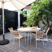 Ellen Set - 150 cm Table & Six Chairs - White