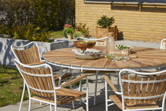 Ellen Set - 150 cm Table & Six Chairs - White