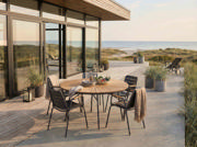 Ellen & Parc Set - Table 130 cm & Five Chairs - Anthracite
