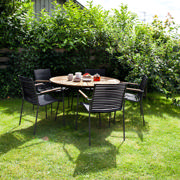 Ellen & Mood Classic Set - Table 110 cm & Four Chairs - Anthracite