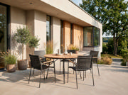 Ellen & Mood Classic Set - Table 130 cm & Five Chairs - Anthracite