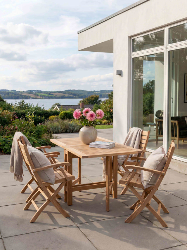 Butterfly & York - Drop-Leaf Table & Four Chairs - Teak