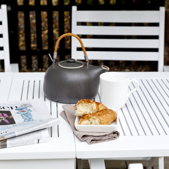 Butterfly & York - Drop-Leaf Table & Four Chairs - White