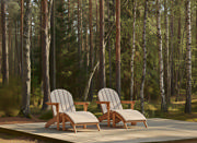 Adirondack Set with Cushions - Teak