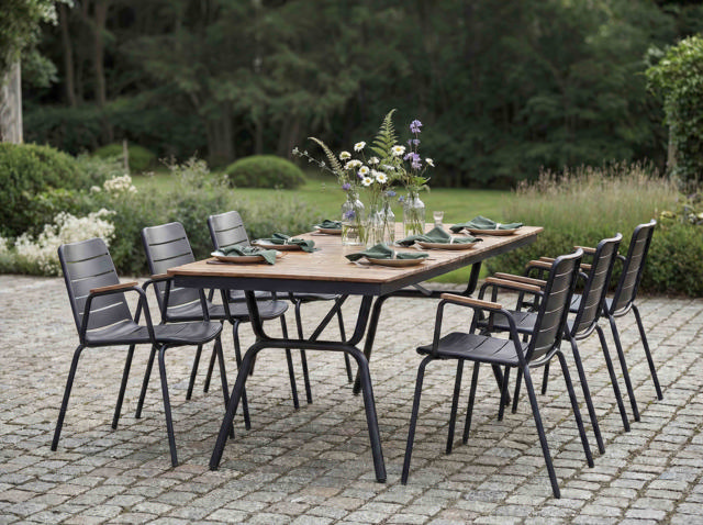 Parc Set - Table & Six Chairs - Anthracite