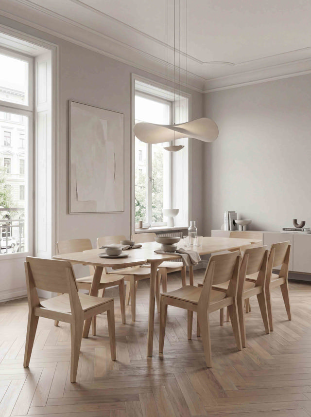 Elvo Set - Dining Table, Six Chairs & Extension Leaves