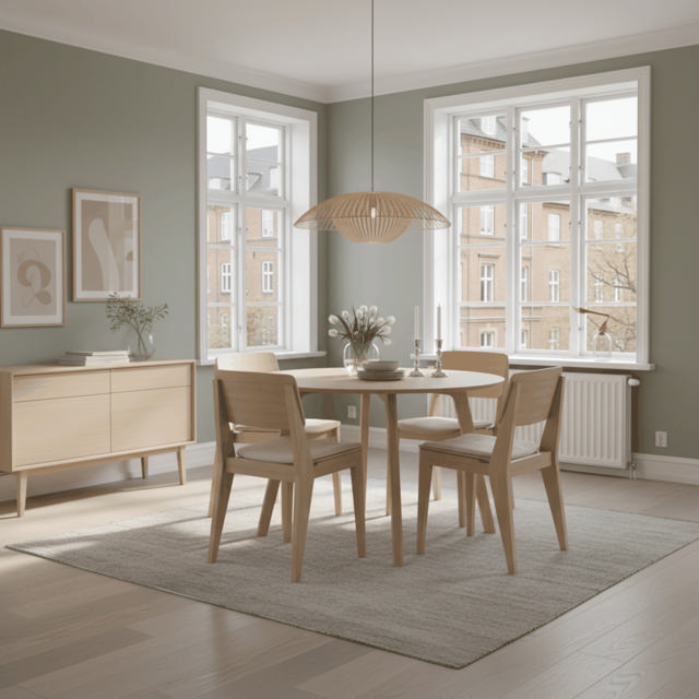 Elvo Set - Round Dining Table & Four Chairs