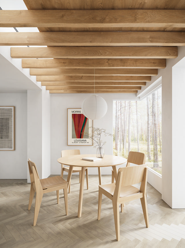 Elvo Set - Round Dining Table & Four Chairs