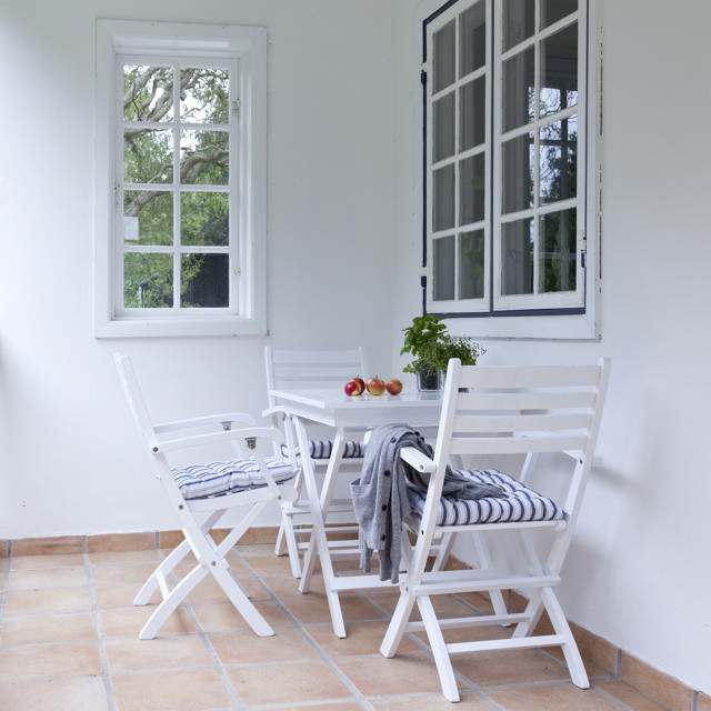 York Folding Table - White